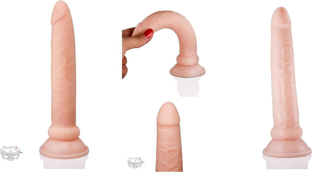 Flexible and ultra-natural CyberSkin dildo with strong suction cup attachment