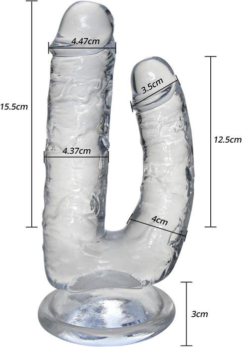 Realistic double dildos with strong attachment and flexibility