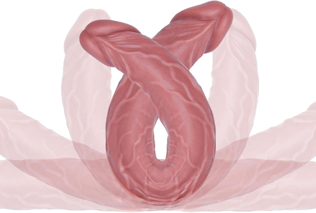 Realistinis 27,5 cm ilgio Dvigalis Silikoninis Dildo moterims ir poroms