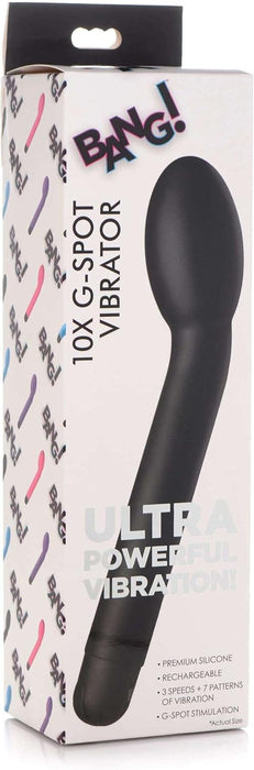 Black 6-inch vibrator with rounded tip for G-spot stimulation