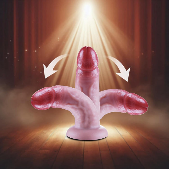 13 cm Realistinis Silikoninis Dildo su Stipria Prilimpa - Pradedantiesiems ir Patyrusiems