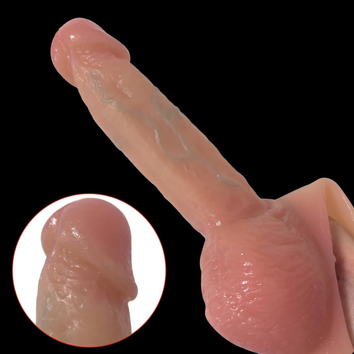 Realistiškas silikoninis strap-on dildo su diržu lesbietėms ir poroms