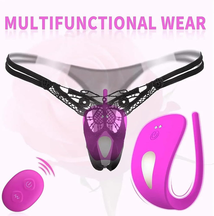 Ultradun Butterfly vibracija moterims su 7 režimais ir nuotoliniu valdymu