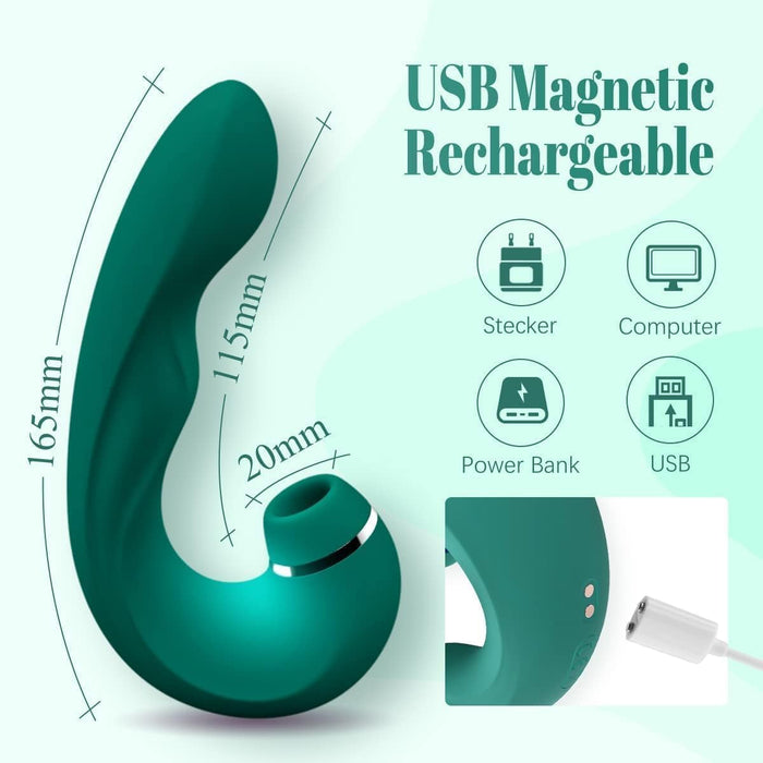 4 in 1 G-spot vibrator su švelniu liežuvio čiulptuku ir 10 vibracijos režimų