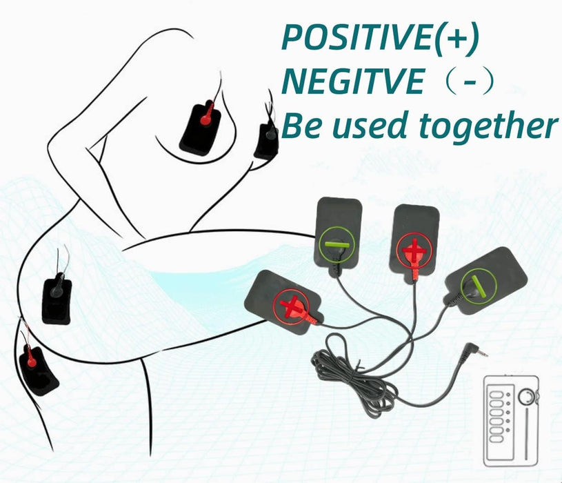 Elektrostimuliacijos Rinkinys su 4 Lipdukais – Seksualinė Elektrinė Stimulacija