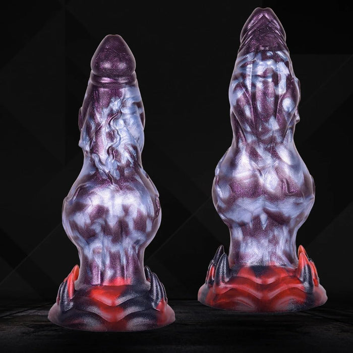 Fantasy-shaped silicone dildo with spray function and suction cup