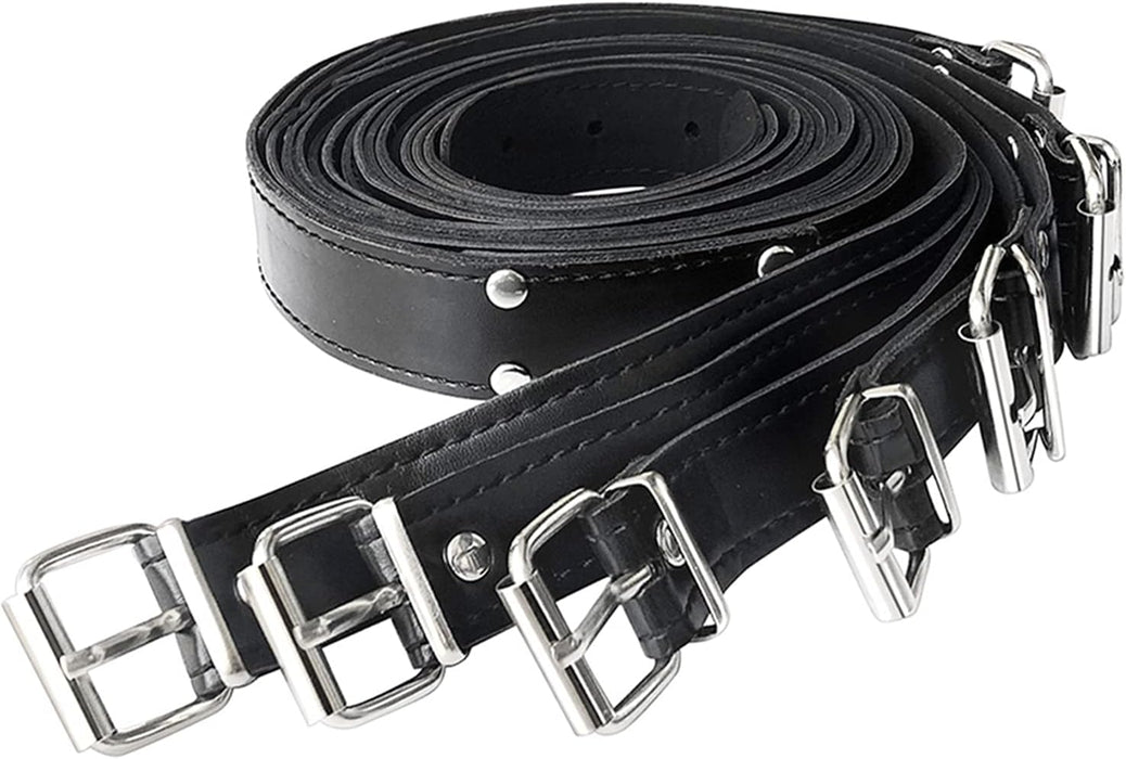 7-piece SM sex package with adjustable leather cuffs and handcuffs