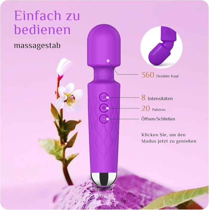 Vibrator for women with 20 vibration modes and 8 intensity levels, waterproof