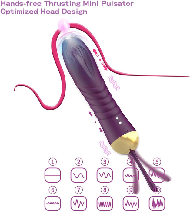 Climax-stimulating G-spot vibrator with 10 suction and 10 throbbing modes and remote control