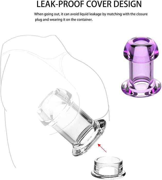 Designed to expand internal sensations: transparent empty anal expander with plug