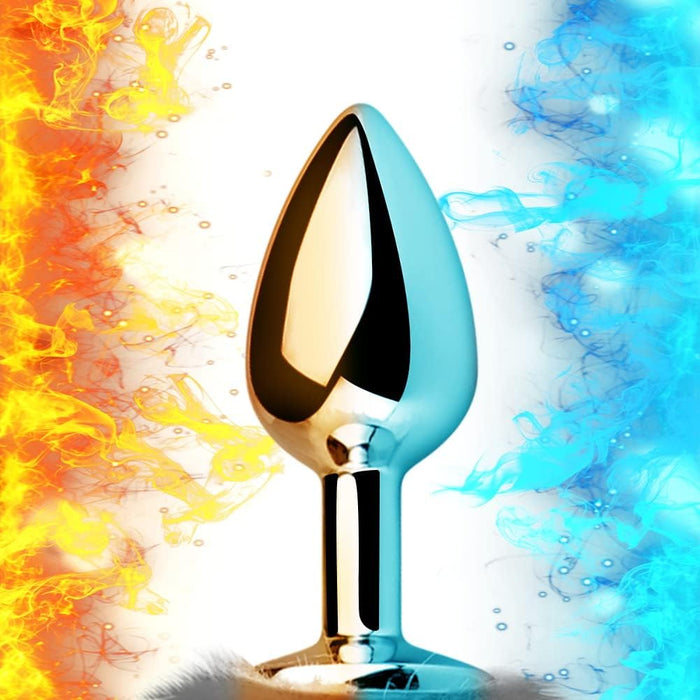 Anal plug with leaf - stainless steel and soft tail attachment