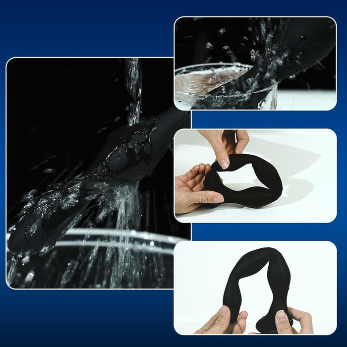 Anal vibrator with 26.5 cm length, heating function and electrostimulation