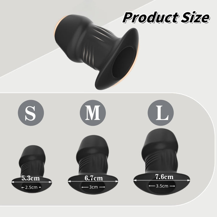 Anal Expandable Bulk Plug With Hole, Soft Silicone For Women And Men