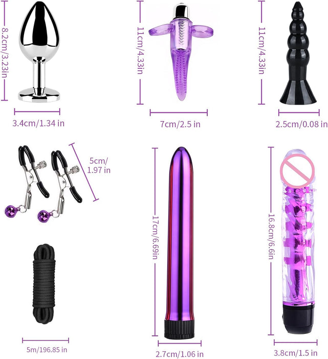 15 dalių pradedančiųjų SM varžtų rinkinys su odiniais antrankiais ir aklina kauke