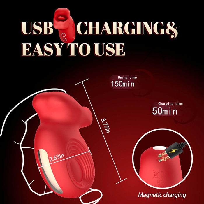 2-in-1 Vibrator with suction and vibration functions – 10 modes, ergonomic, rechargeable