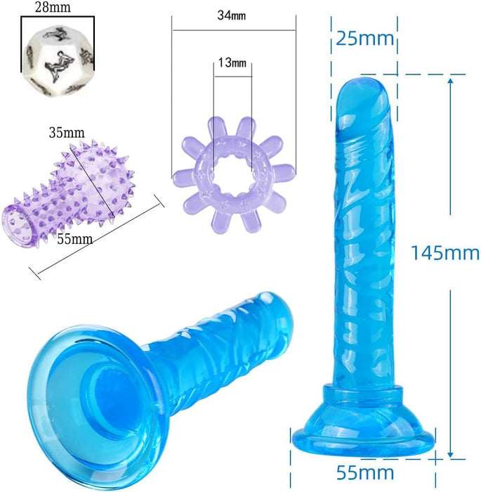 BDSM rinkinys su 17 dalių – žaidimai ir prieskoniai intymiems vakaram