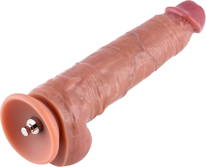 Natural Design Dual Density Silicone Dildo with Suction Cup