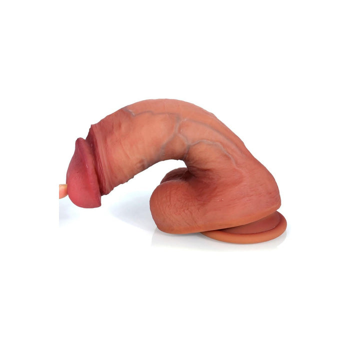 Realistic 16 cm silicone Tail Dildo with strong suction base