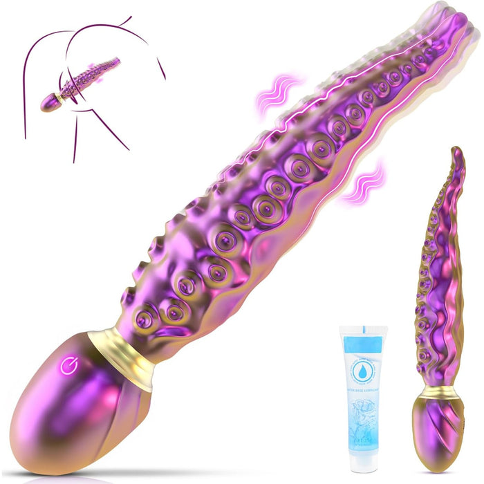 Inovatyvus vibratorius moterims su Oktopuso duslės forma ir 10 vibracijos režimų