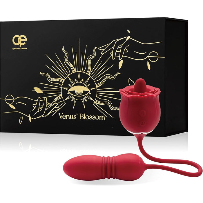 Venus' Blossom 3-in-1 vibrator for women with genital stimulation and tongue function