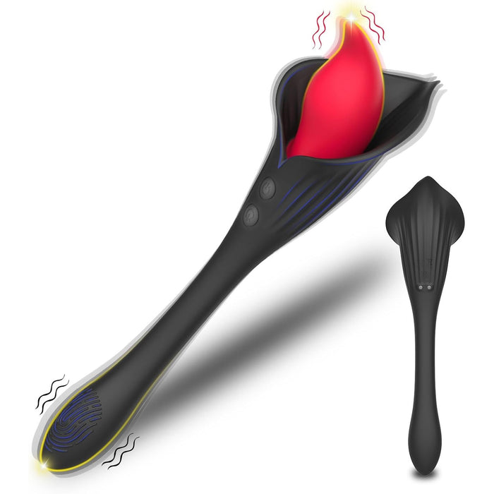 2-in-1 G-Punkt Vibrator mit 10 Vibrationsmodi – Clitoris- und Vaginalstimulator in Calla-Lilien-Design