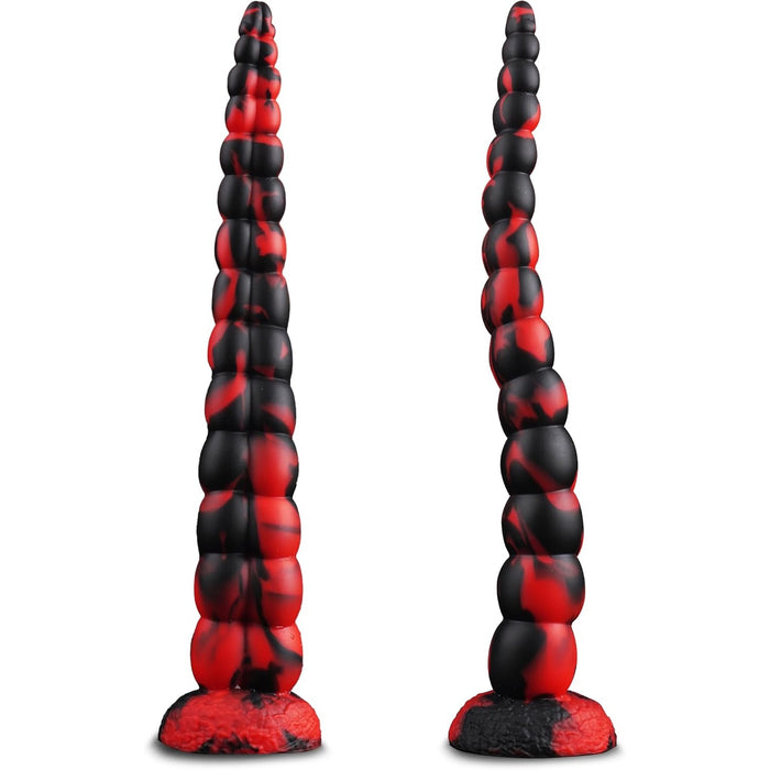 Įspūdingas 38 cm ilgio drakono formos dildo su stipria siurbtuko kojyte