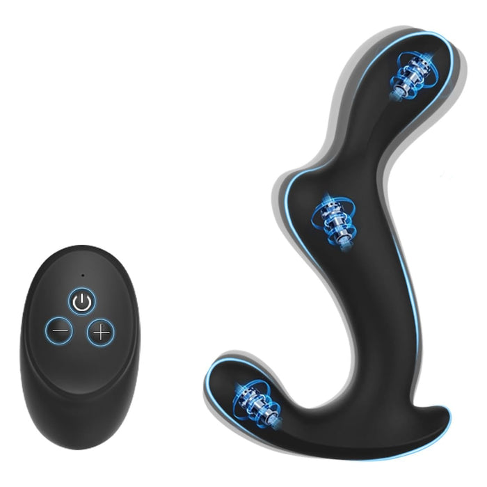 3 Motor Anal Vibrator for Men with Remote Control and 10 Vibration Modes