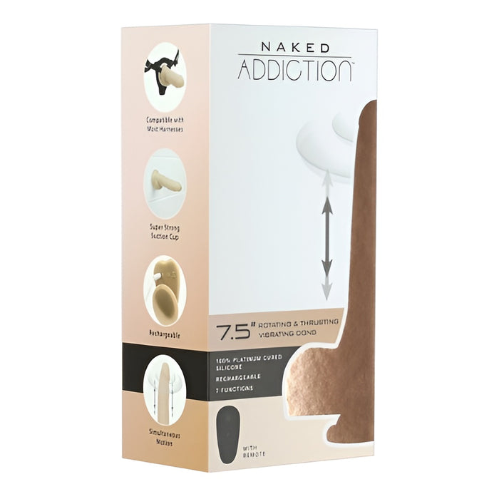 Rotating &amp; Thrusting 7.5" penis simulator 