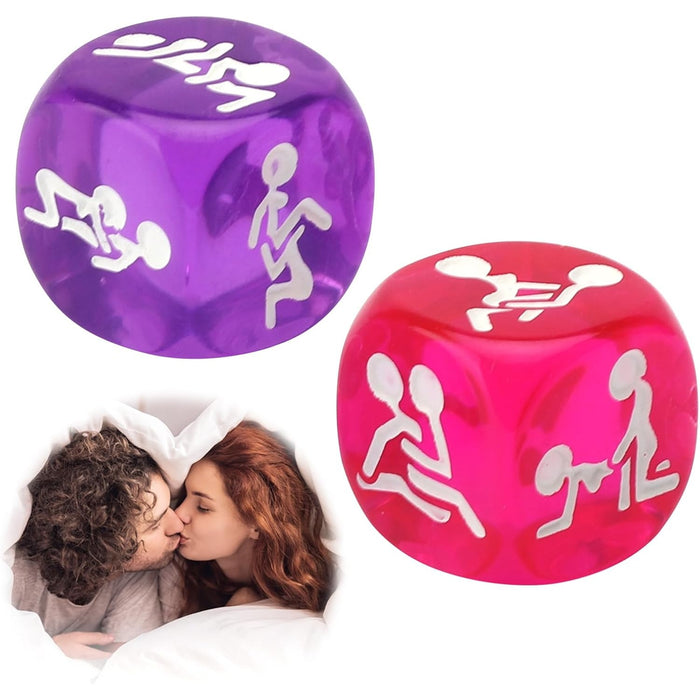 Erotic game for couples with 2 dice - 12 positions for your evening