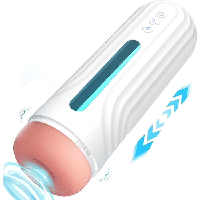 Automatinis Elektrinis Masturbatorius Vyrams su 7 Funkcijų Vibracija ir 3D Silikonu