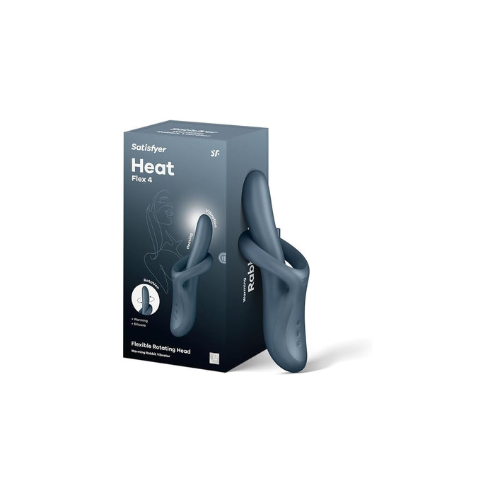 Heat Flex 4 Rabbit Vibrator: 23 cm, Vibration & Rotation, Šildymo Funkcija
