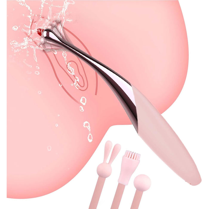 High-frequency G-spot vibrator with 3 interchangeable heads and 10 vibration modes