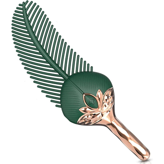 Mini vibrating toy with 10 vibration modes and feather attachment with sexiness