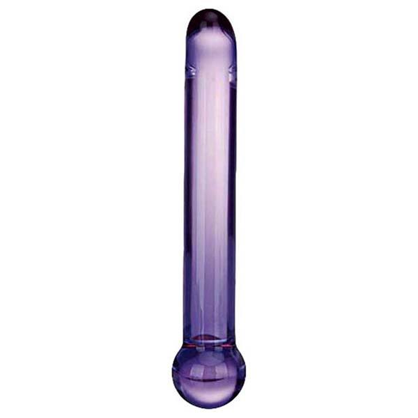Glas Purple G-Spot Tickler stiklinis penio imitatorius