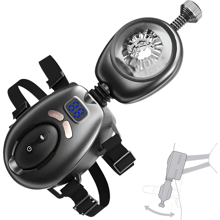 Elektrinis vyrų masturbatorius su 9 vibracijos režimais ir rankų laisvės dizainu