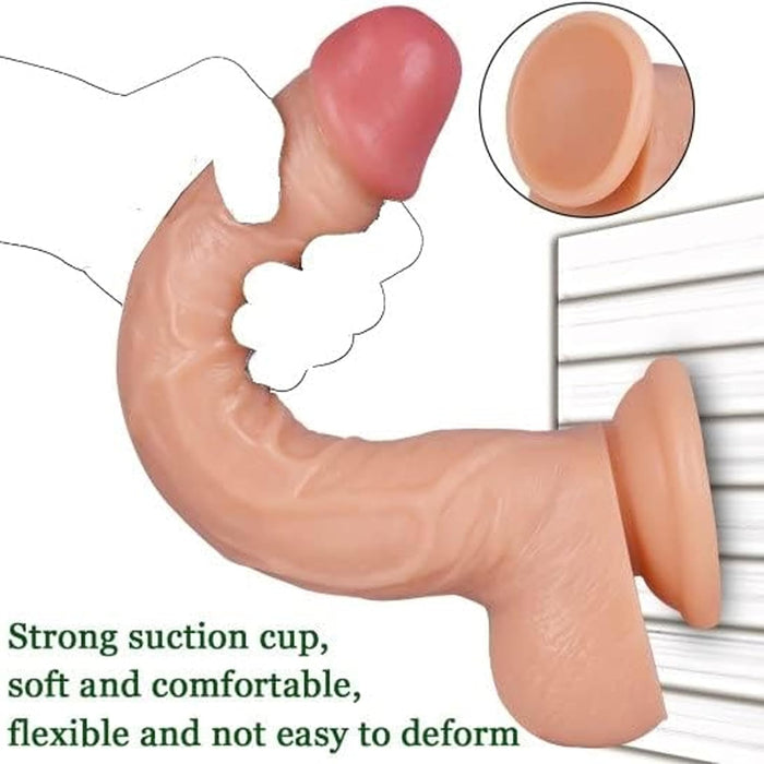 Realistic soft mini silicone toy with strong suction cup and natural butt