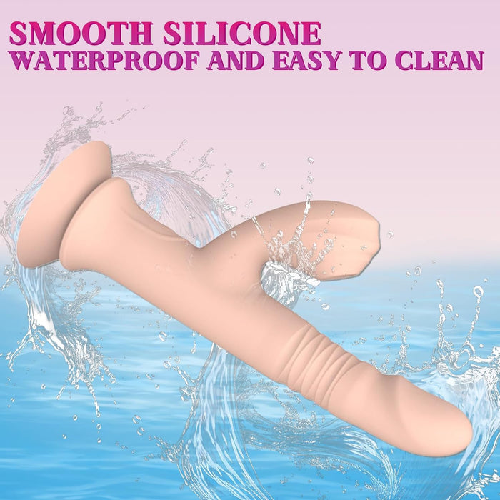 Ergonomic G-spot vibrator and clitoral massager with suction cup set