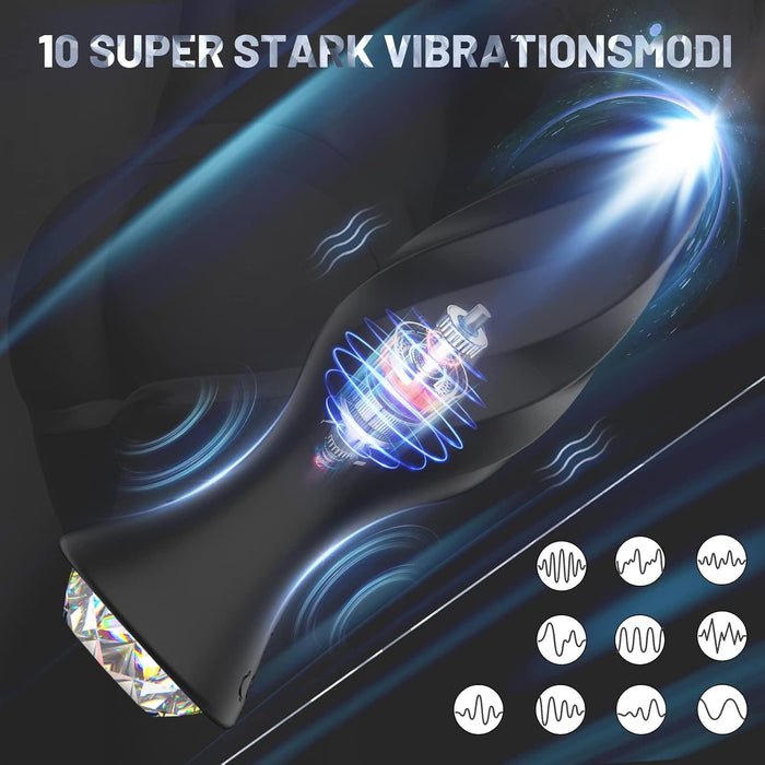 Anal Vibrator with 10 Vibration Modes and Remote Control, for Beginners