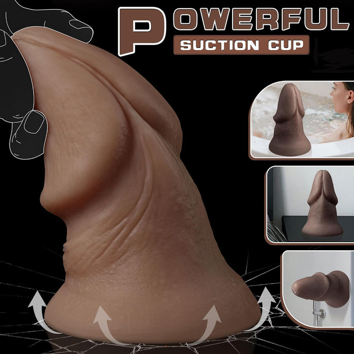 XXL Dildo 19x8.5 cm with cone-shaped head, ideal for prostate stimulation
