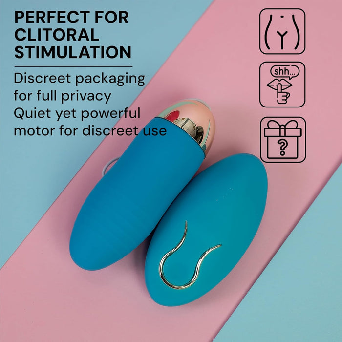 Vibruojantis mini vibratoriaus kiaušinis moterims su 20 režimų ir nuotoliniu valdymu