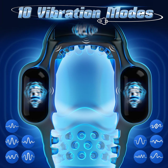 4 IN 1 Male Masturbator with 10 Vibration Modes and APP Control