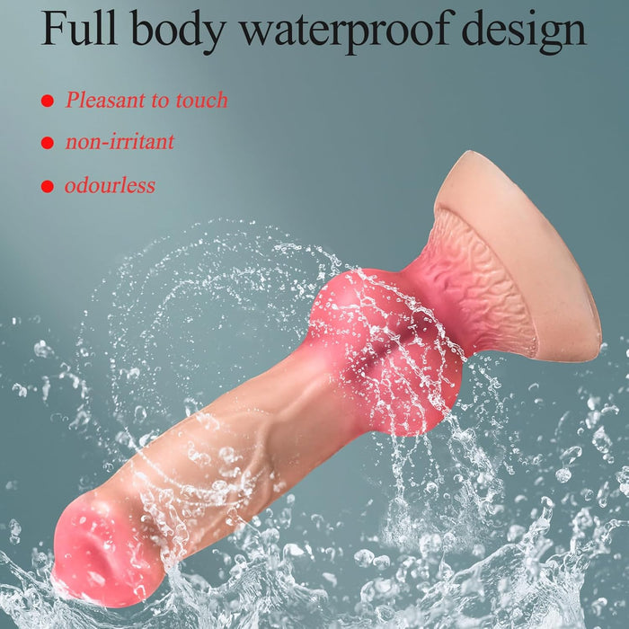 Realistiškas didelis doggy dildos su stipria prisitvirtinimo siurbtuku – 5 dydžiai