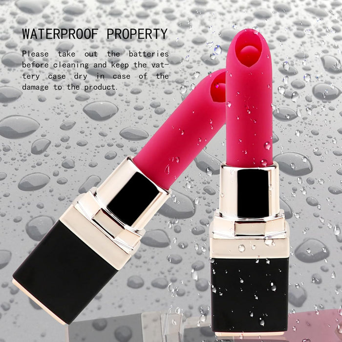 Silikoninis G taško vibratorius moterims – diskretiškas lūpdažio dizainas, 10 vibracijos režimų