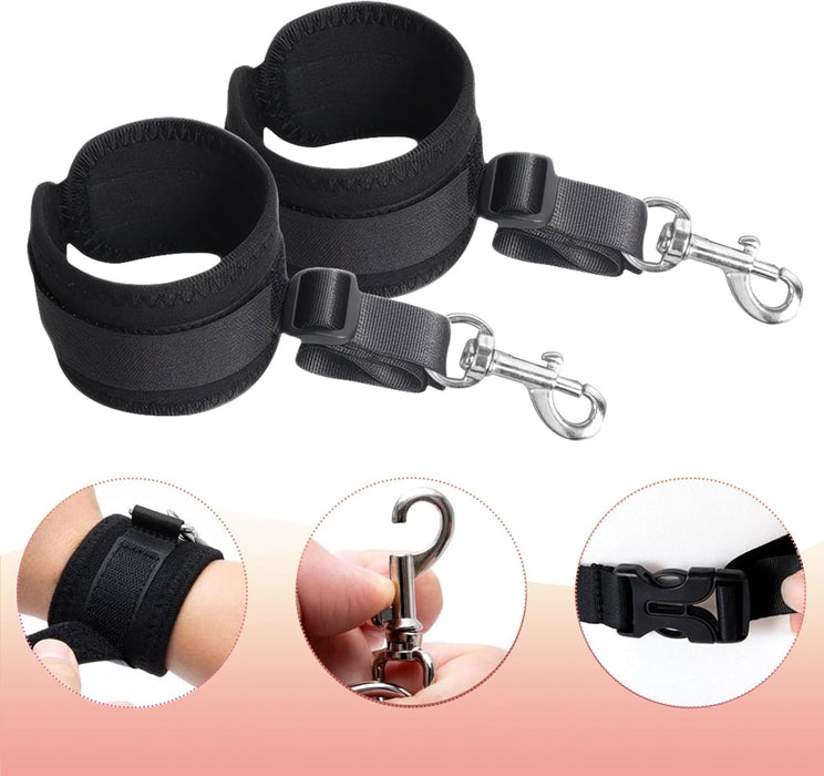 Elegant BDSM bed handcuff set for special moments