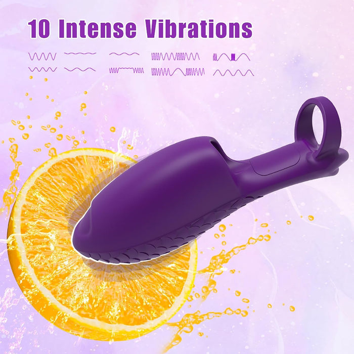Discreet and ergonomic finger vibrator with 10 vibration modes for women