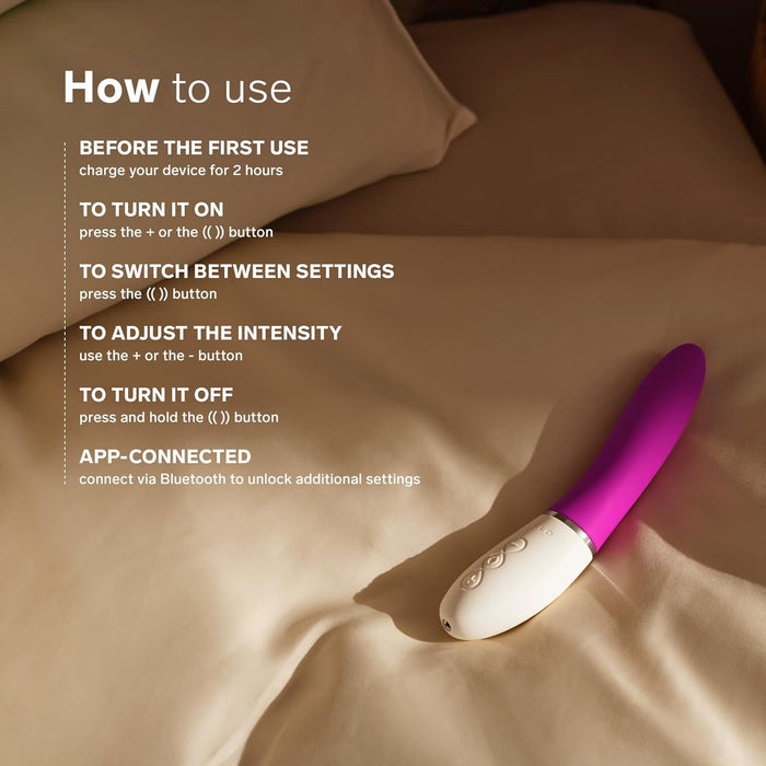 LIV 3 - App-controlled G-spot vibrator pleasure with 8 modes and curved shape