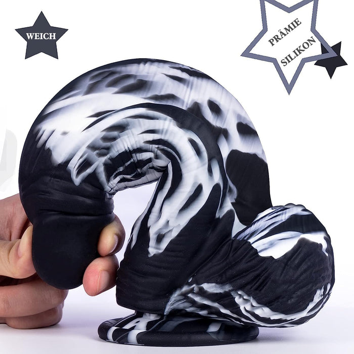 XXL Fantasy Dildo with Strong Suction Head, 24.5 cm Black Anal Toy