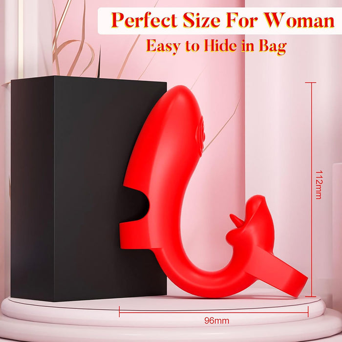 2-in-1 G taško ir klitorio vibratorius su 10 vibracijos režimų ir liežuvio stimiliacija