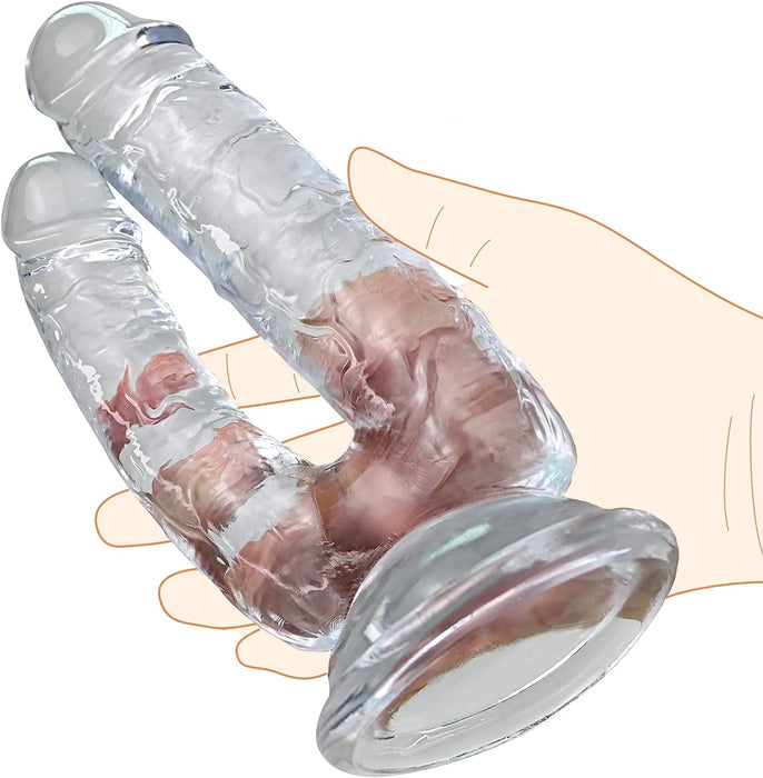 Realistic double dildos with strong attachment and flexibility