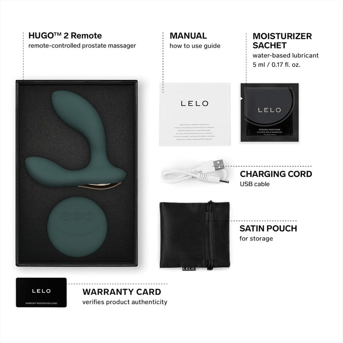 Remote-controlled prostate massager HUGO 2 with 8 vibration modes